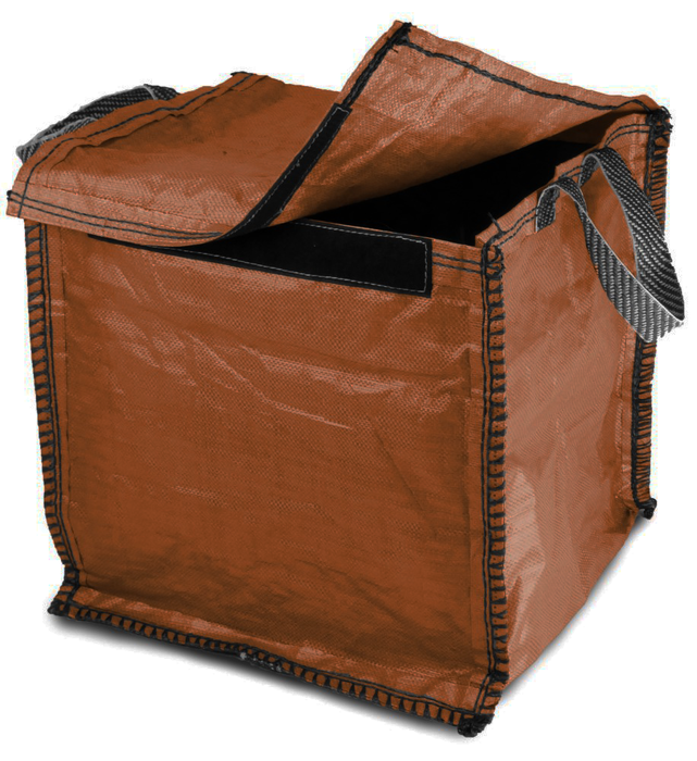 Brown Recycling Bag - 90 Litre with Lid & Weighted Base - Kerbside