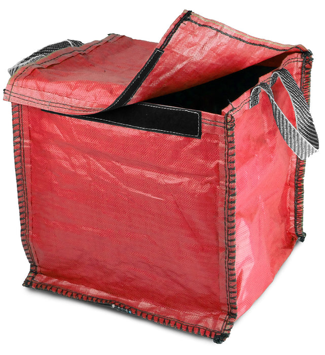 Red Recycling Bag - 90 Litre with Lid & Weighted Base - Kerbside