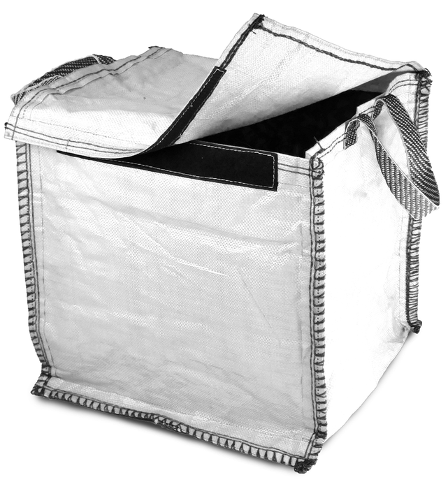 White Recycling Bag - 90 Litre with Lid & Weighted Base - Kerbside