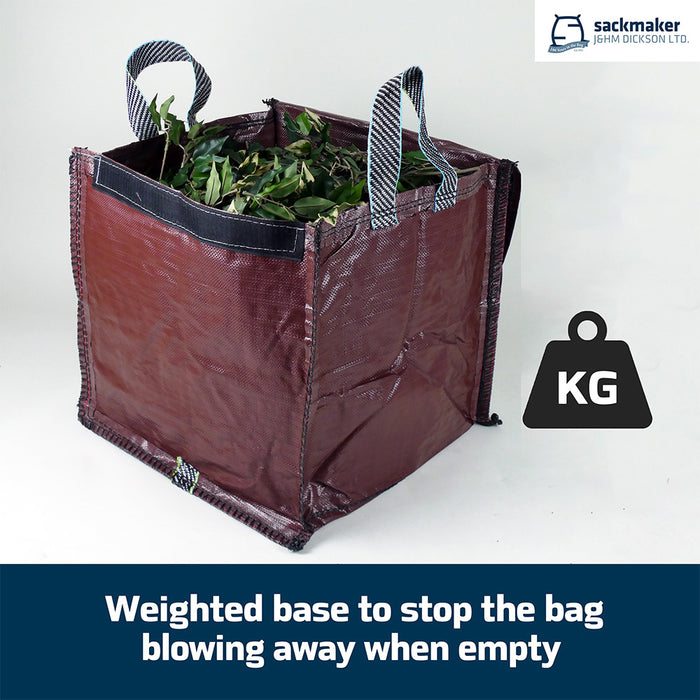 Brown Garden Waste Bag - 90 Litre with Lid & Weighted Base