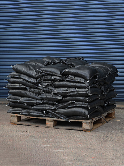 Pre Filled Heavy Duty Black Woven Polypropylene Sandbags