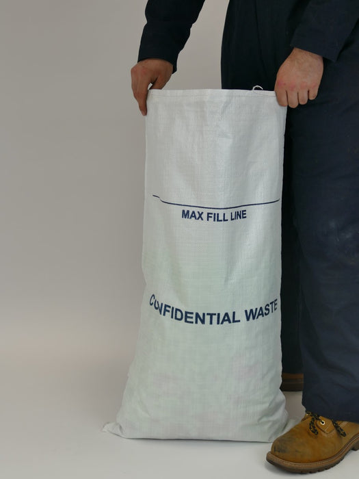 50x90cm Woven PP Sacks Pre-Printed "Confidential Waste"