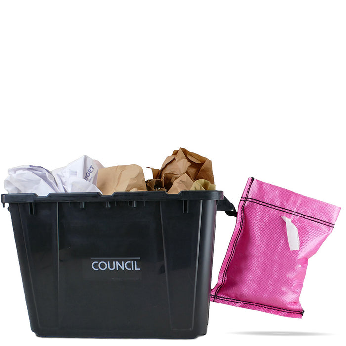 Battery Recycling Bag - 2 Litre with Pull Tabs & Attachment Velcro