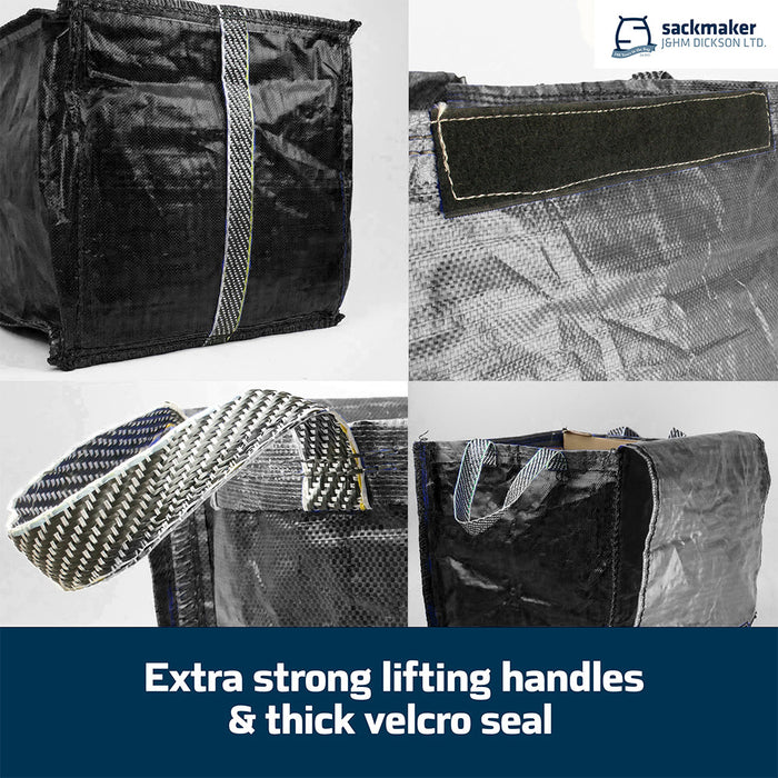 Black Recycling Bag - 90 Litre with Lid & Weighted Base - Kerbside