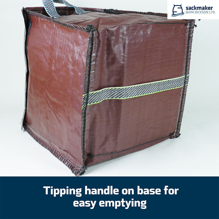 Brown Garden Waste Bag - 90 Litre with Lid & Weighted Base