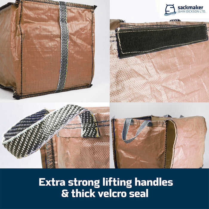 Brown Recycling Bag - 90 Litre with Lid & Weighted Base - Kerbside
