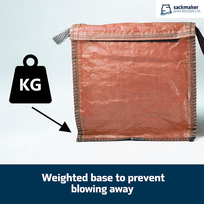 Brown Recycling Bag - 90 Litre with Lid & Weighted Base - Kerbside