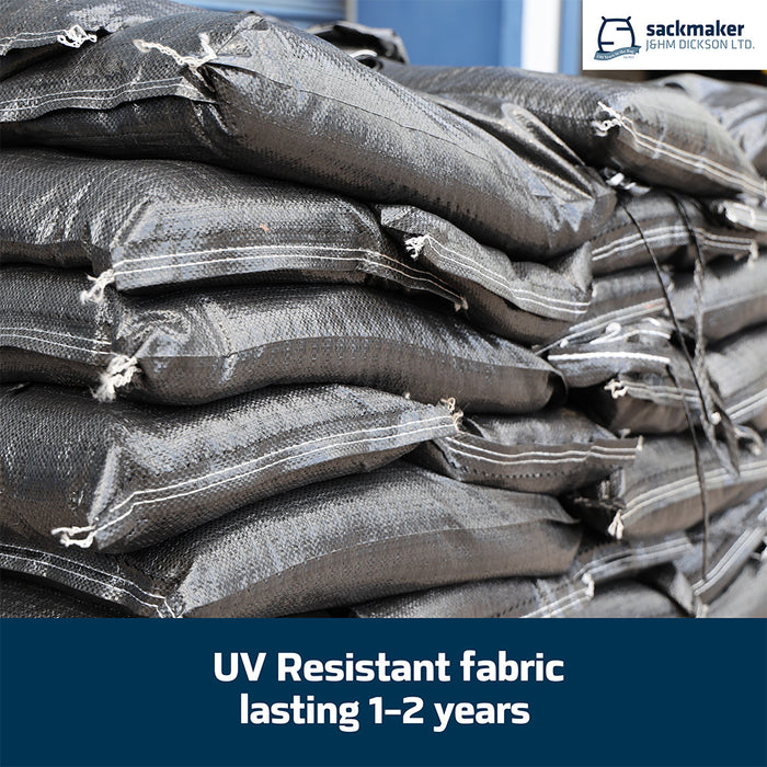 Pre Filled Heavy Duty Black Woven Polypropylene Sandbags