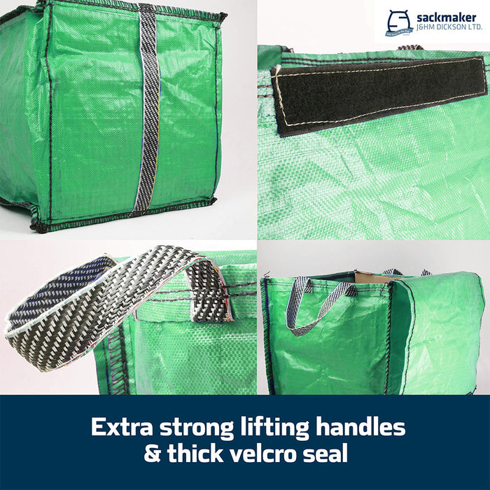Green Recycling Bag - 90 Litre with Lid & Weighted Base - Kerbside