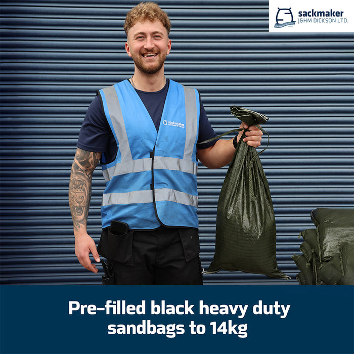 Pre Filled Green Heavy Duty Woven Polypropylene Sandbags