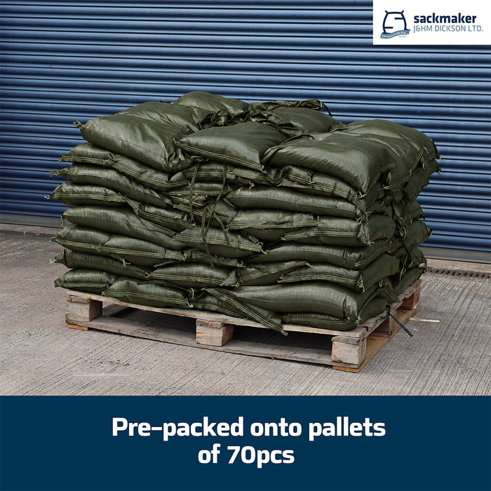 Pre Filled Green Heavy Duty Woven Polypropylene Sandbags