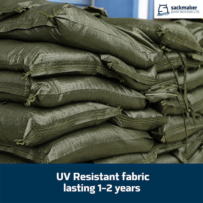 Pre Filled Green Heavy Duty Woven Polypropylene Sandbags