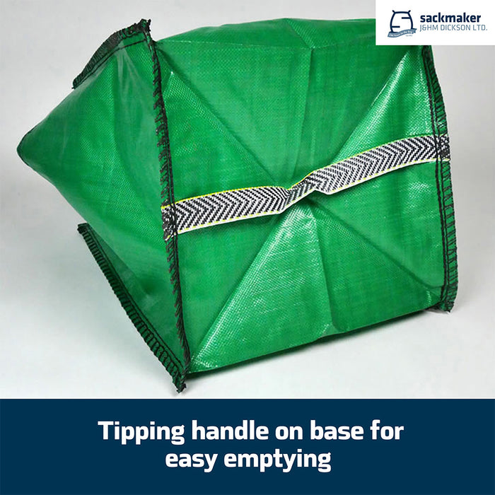 Green Garden Waste Bag - 90 Litre with Lid & Weighted Base