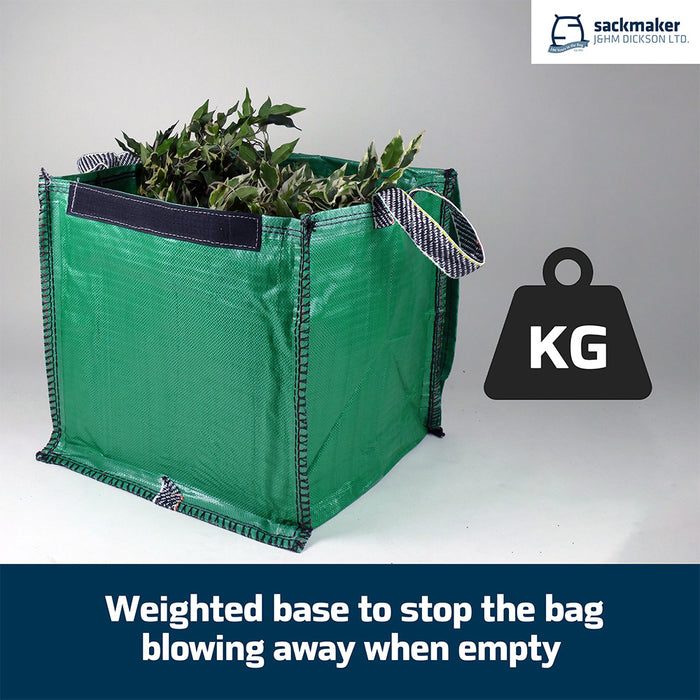 Green Garden Waste Bag - 90 Litre with Lid & Weighted Base