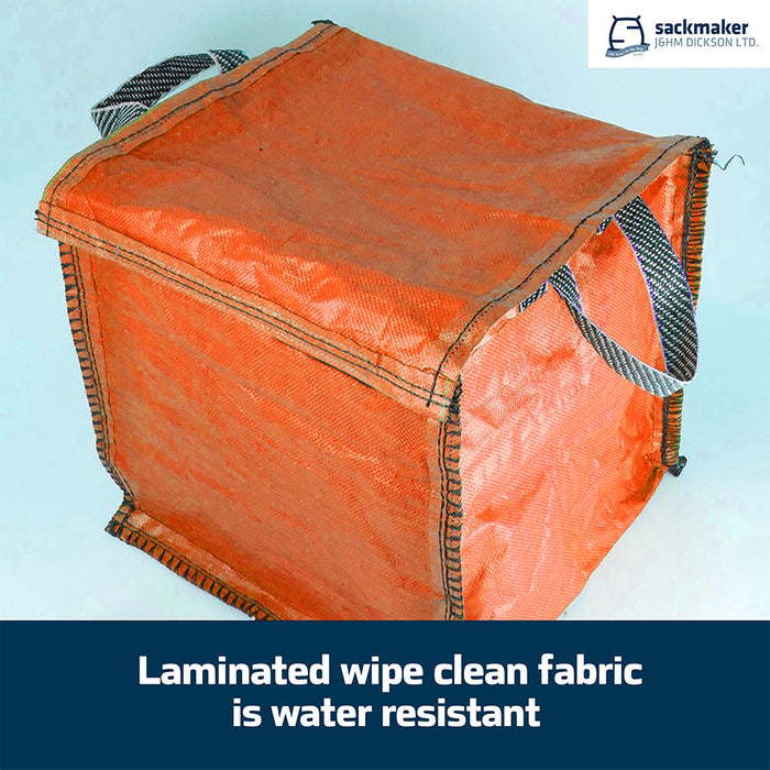 Orange Recycling Bag - 90 Litre with Lid & Weighted Base - Kerbside