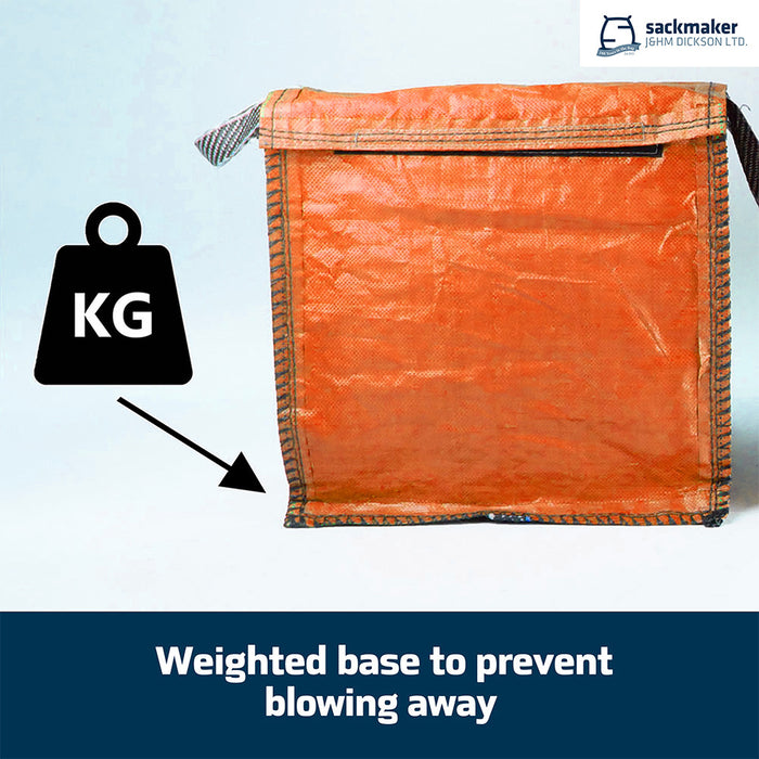 Orange Recycling Bag - 90 Litre with Lid & Weighted Base - Kerbside
