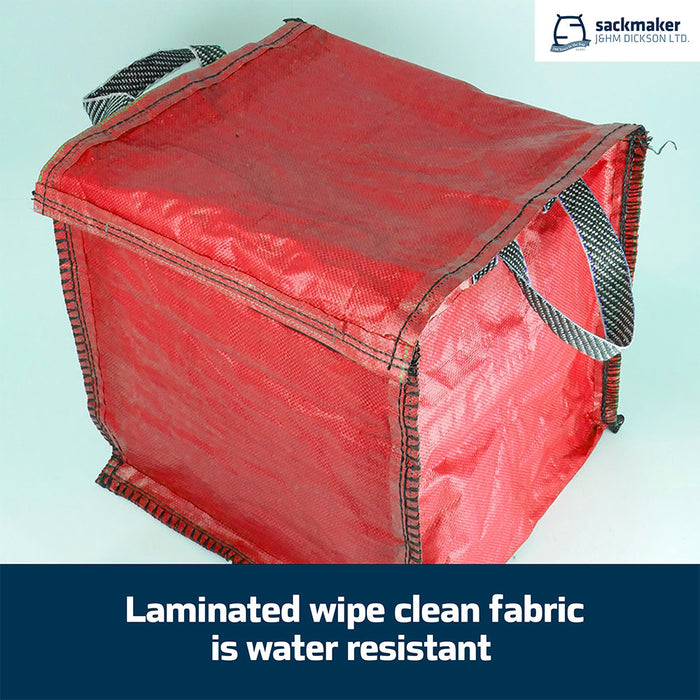 Red Recycling Bag - 90 Litre with Lid & Weighted Base - Kerbside