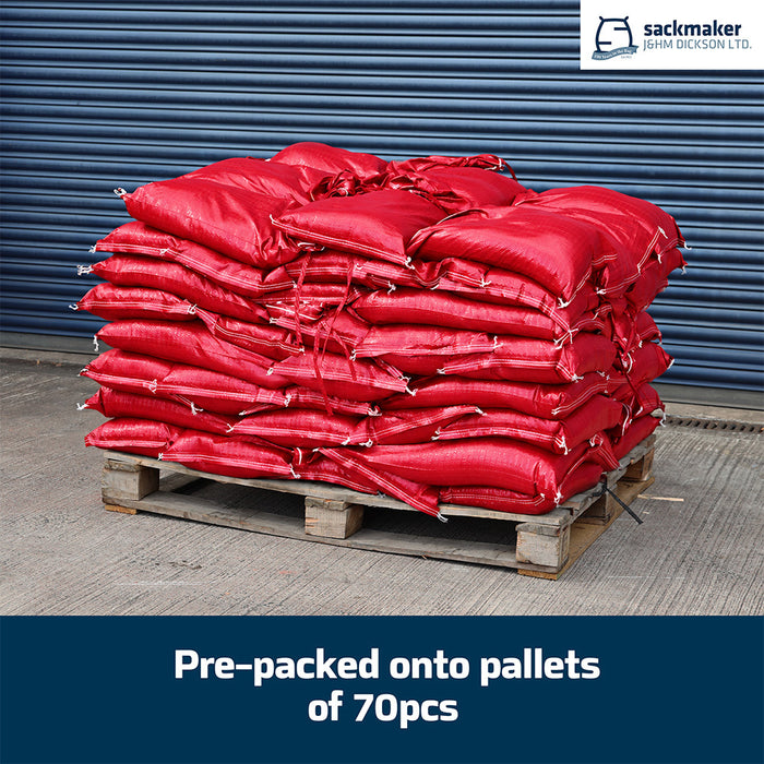Pre Filled Red Heavy Duty Woven Polypropylene Sandbags