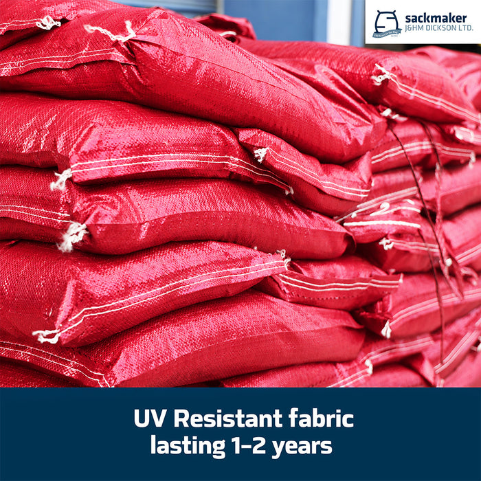 Pre Filled Red Heavy Duty Woven Polypropylene Sandbags