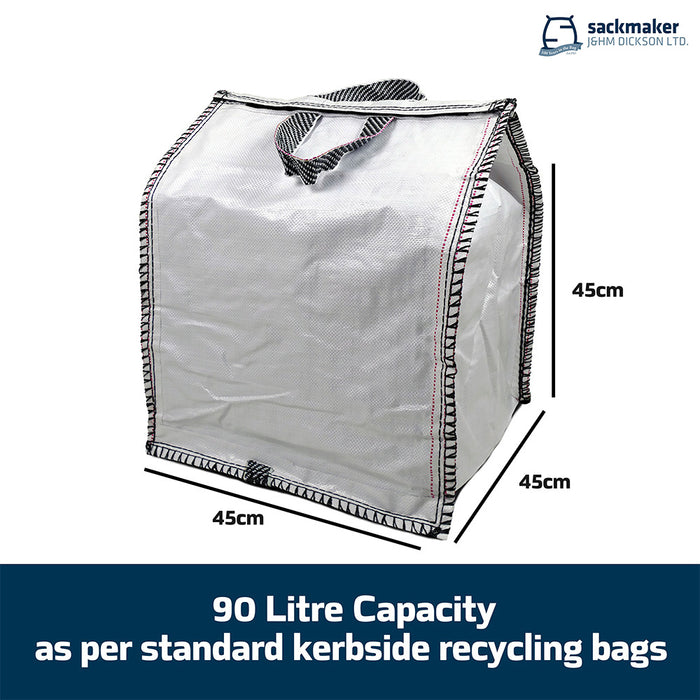 Red Securesack© Recycling Bag - 90 Litre with Weighted Base