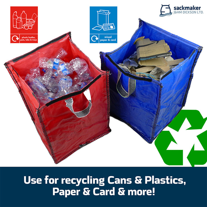 Red Securesack© Recycling Bag - 90 Litre with Weighted Base