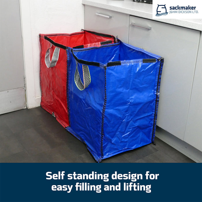White Securesack© Recycling Bag - 90 Litre with Weighted Base