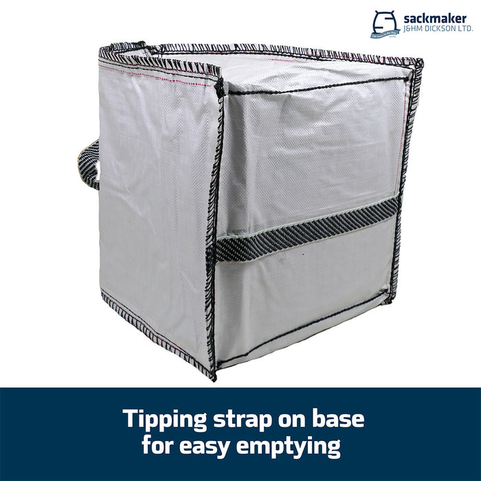 White Securesack© Recycling Bag - 90 Litre with Weighted Base