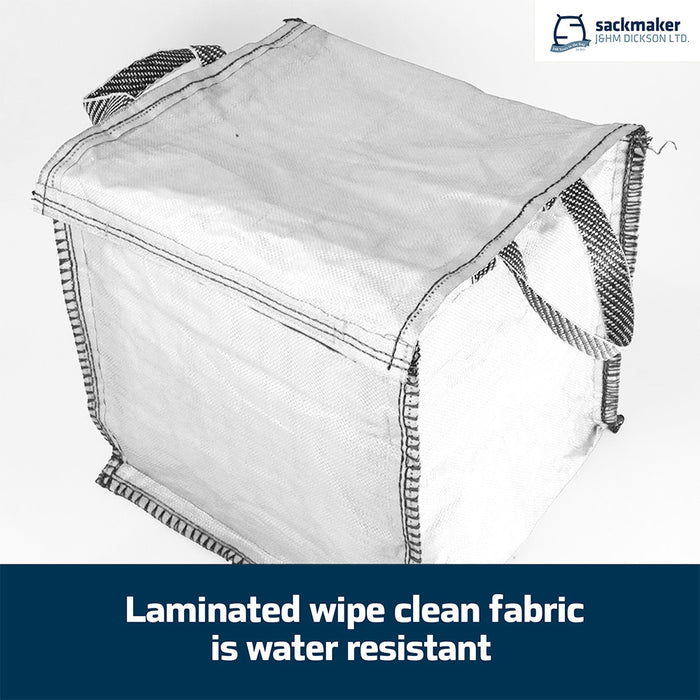 White Recycling Bag - 90 Litre with Lid & Weighted Base - Kerbside