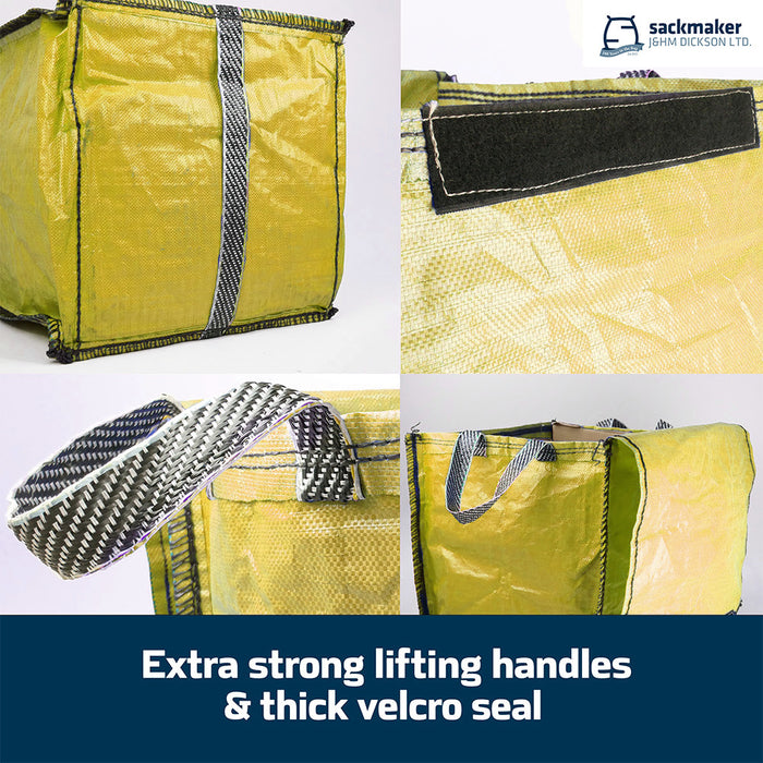 Yellow Recycling Bag - 90 Litre with Lid & Weighted Base - Kerbside