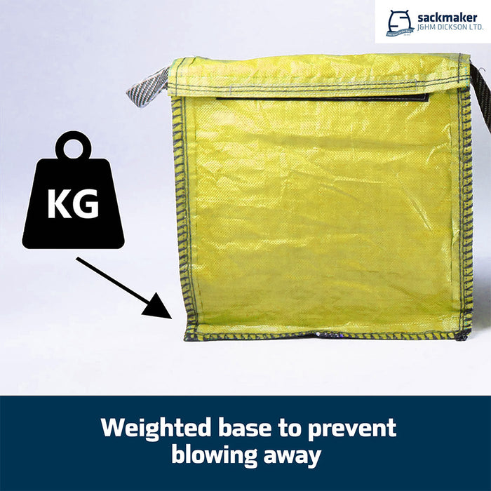 Yellow Recycling Bag - 90 Litre with Lid & Weighted Base - Kerbside