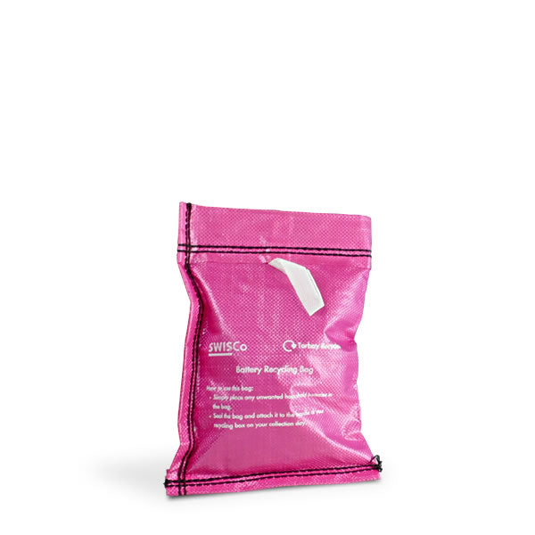 Battery Recycling Bag - 2 Litre with Pull Tabs & Attachment Velcro