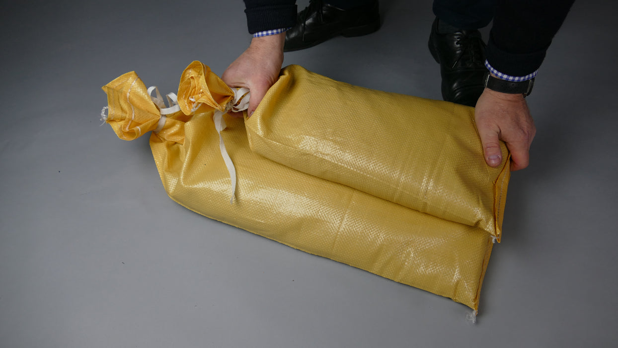 Mini Pre Filled Heavy Duty Woven Polypropylene Sandbags (Yellow)